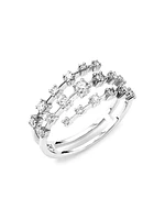 14K White Gold & 0.48 TCW Diamond Wrap Ring