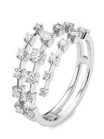 14K White Gold & 0.48 TCW Diamond Wrap Ring