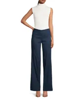 Flavia Straight-Leg Pants