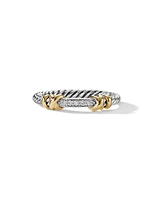 Petite Helena Wrap Band Ring with 18K Yellow Gold and Pavé Diamonds