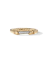 Petite Helena Wrap Ring 18K Yellow Gold with Pavé Diamonds