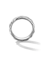 Sculpted Cable Contour Band Ring Sterling Silver