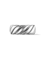 Sculpted Cable Contour Band Ring Sterling Silver