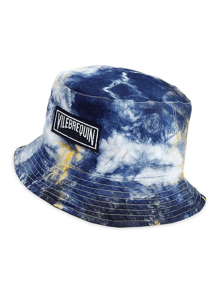 Tie-Dye Linen Bucket Hat