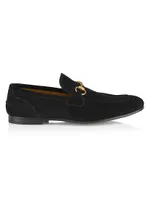 Suede Horsebit Loafers