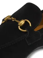 Suede Horsebit Loafers