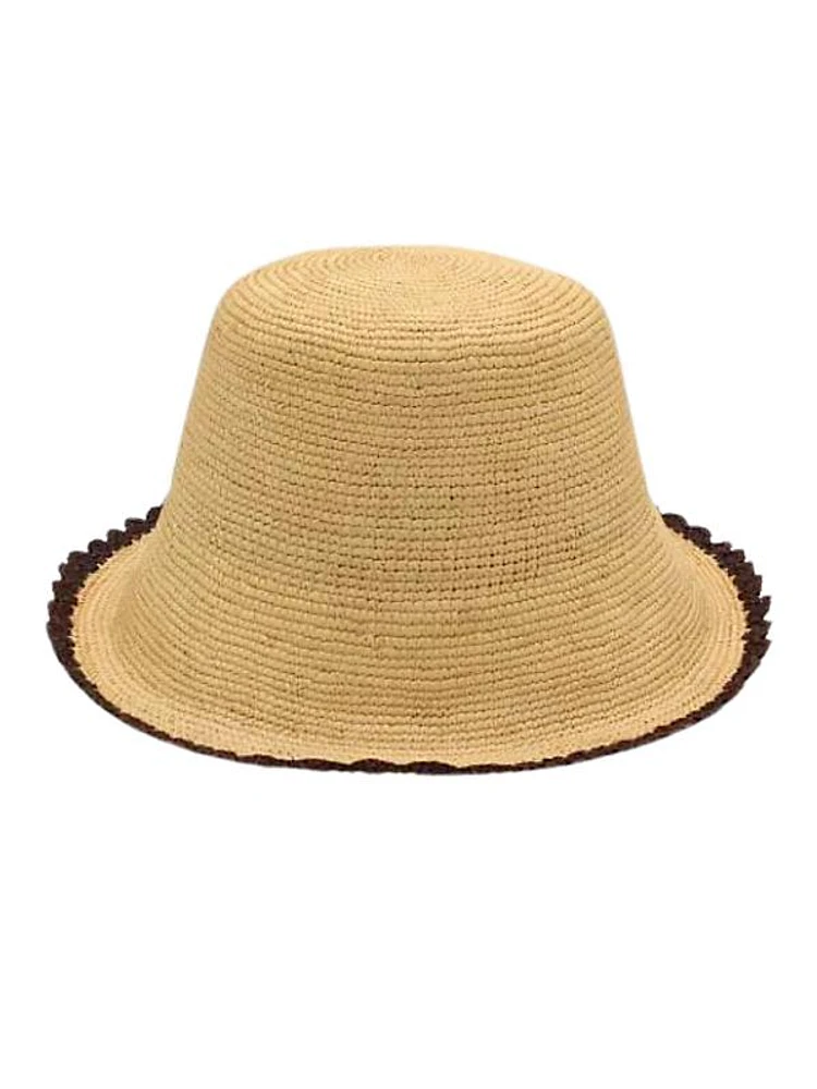 Crochet Straw Bucket Hat