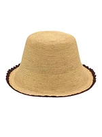 Crochet Straw Bucket Hat