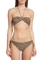 Leopard Bandeau Bikini Top