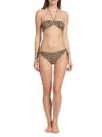 Leopard Bandeau Bikini Top