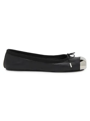 Punk Leather Ballet Flats