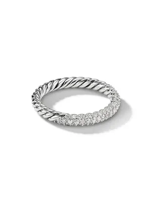 Petite Pavé Stack Ring with Diamonds