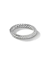 Petite Pavé Stack Ring with Diamonds