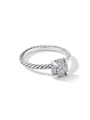 Petite Chatelaine® Ring with Full Pavé Diamonds