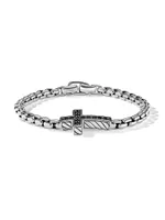 Pavé Cross Bracelet with Black Diamonds