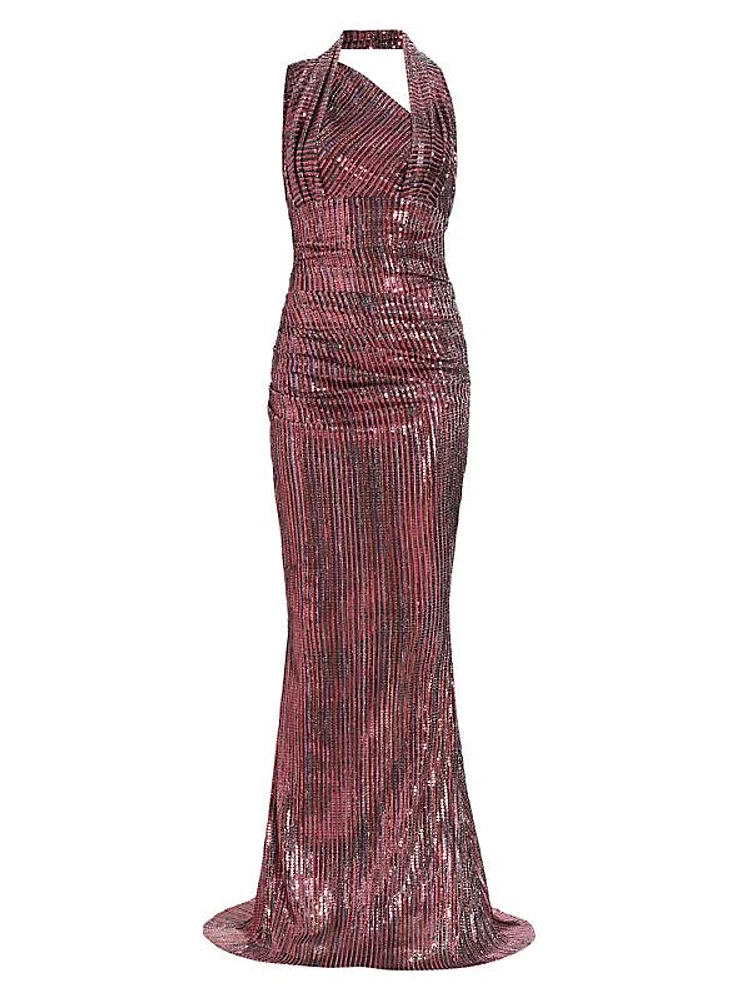 Bayadere Sequin Voile Gown