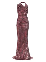 Bayadere Sequin Voile Gown