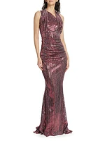 Bayadere Sequin Voile Gown