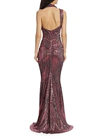 Bayadere Sequin Voile Gown