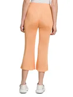 Rib-Knit Cropped Pants