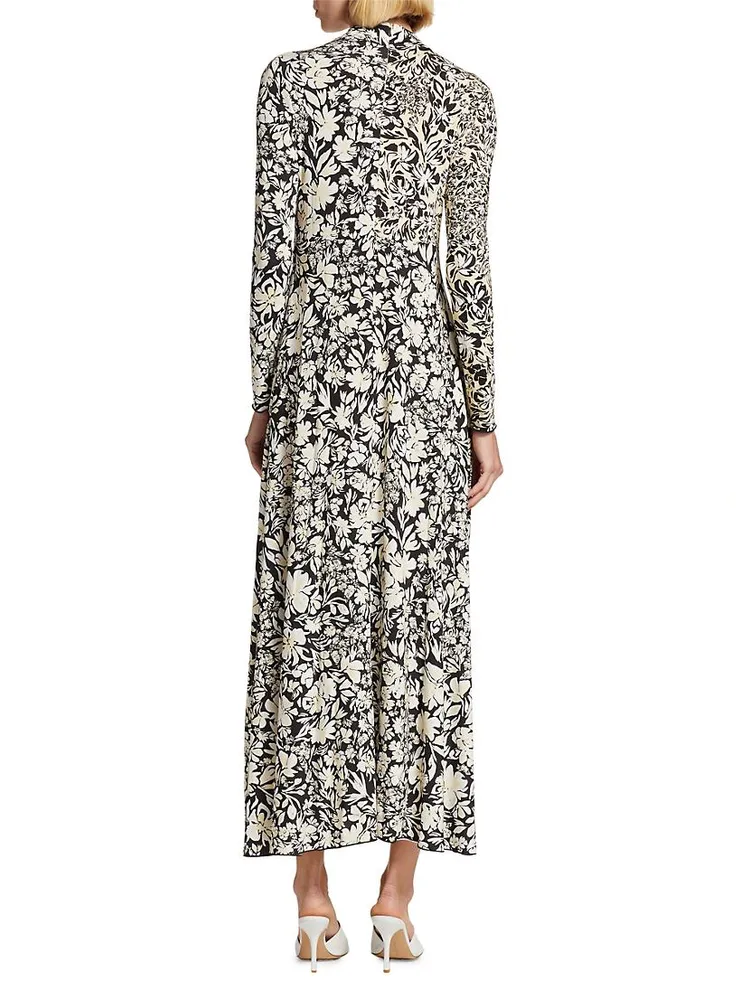 Floral Gathered Maxi Dress