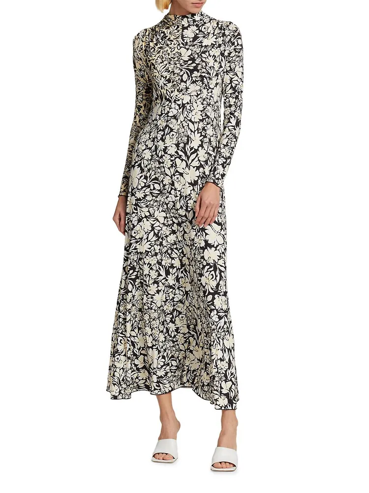 Floral Gathered Maxi Dress