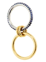 Saks Ombré Exclusive Two-Tone 18K Gold & Blue Sapphire Linked Rings