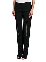 Wool Zip-Front Trousers