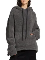 Oversized Wool-Blend Sherpa Hoodie