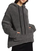 Oversized Wool-Blend Sherpa Hoodie