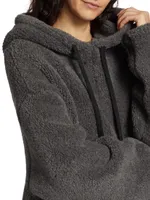 Oversized Wool-Blend Sherpa Hoodie