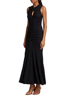 Gwynne Ruched Cotton Maxi Dress