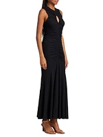 Gwynne Ruched Cotton Maxi Dress