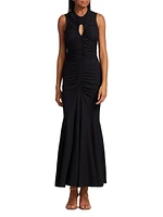 Gwynne Ruched Cotton Maxi Dress