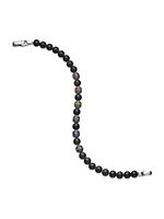 Spiritual Beads Rainbow Bracelet with Black Onyx, Pavé Sapphires and Tsavorites