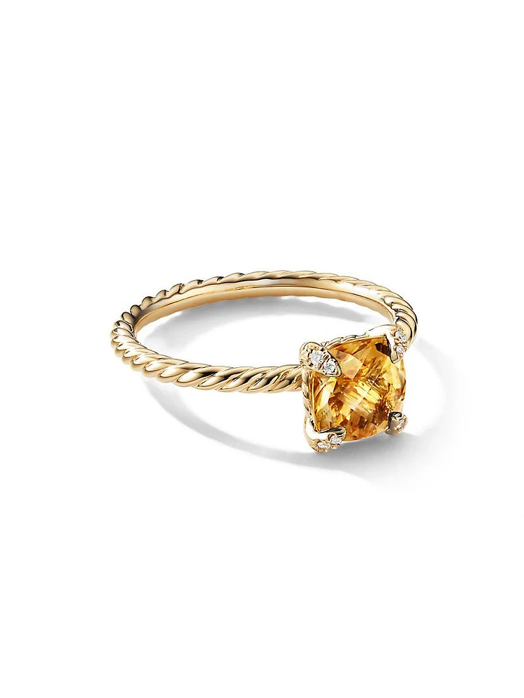 Chatelaine® Ring 18K Yellow Gold with Pavé Diamonds