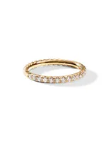 Cable Collectibles® Stack Ring 18K Gold with Pavé Diamonds