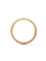 Cable Collectibles® Stack Ring 18K Gold with Pavé Diamonds