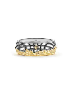 Waves Band Ring 18K Yellow Gold