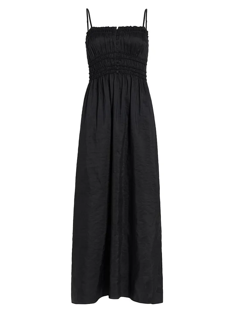 Corded Satin Maxi Dress