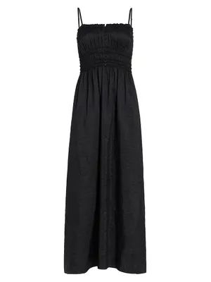 Corded Satin Maxi Dress