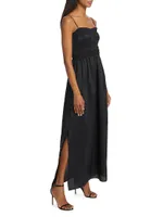 Corded Satin Maxi Dress