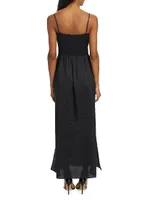 Corded Satin Maxi Dress