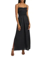 Corded Satin Maxi Dress