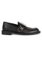 CA Buckle Leather Loafers