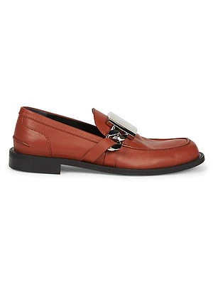 Buckle Leather Loafers