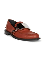 Buckle Leather Loafers