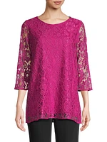 Floral Lace Tunic Top