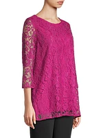 Floral Lace Tunic Top