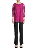 Floral Lace Tunic Top